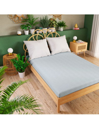 DREAMY PREMIUM Prześcieradło jersey z gumką, szerokość 90 x wysokość 200cm, kolor 015 niebieski 100033