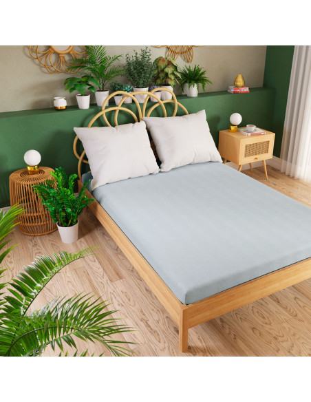 DREAMY PREMIUM Prześcieradło jersey z gumką, szerokość 90 x wysokość 200cm, kolor 015 niebieski 100033