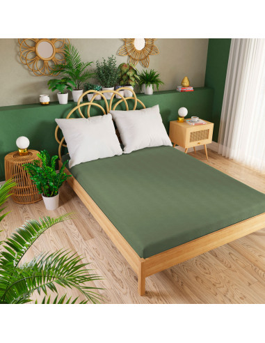 DREAMY PREMIUM Prześcieradło jersey z gumką, szerokość 220 x wysokość 200cm, kolor 016 szarozielony 100033