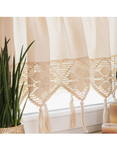 RACHELA Zazdrostka gotowa z ażurem, szerokość 150 x wysokość 75cm, kolor 012 kremowy 912432 2