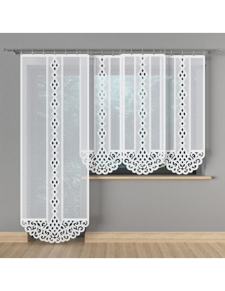 WIOLA Panel żakardowy gotowy, szerokość 90 x wysokość 250cm, kolor 001 biały WIOLA0