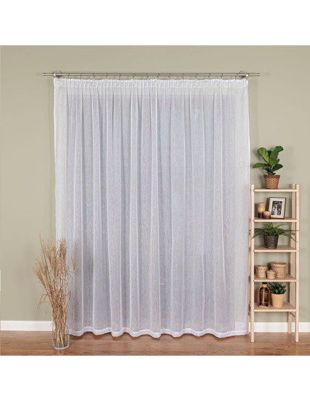 Firana gotowa na taśmie, 300x250 cm, kolor 001 biały 400001