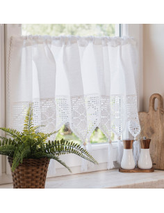 RACHELA Zazdrostka gotowa z ażurem, szerokość 100 x wysokość 90cm, kolor 001 biały 912432