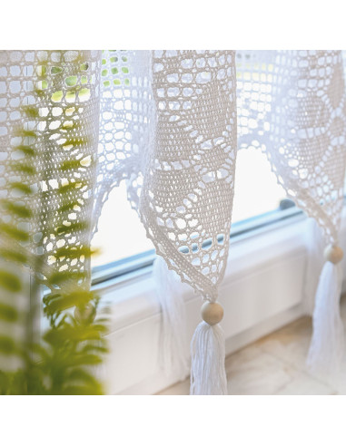 RACHELA Zazdrostka gotowa z ażurem, szerokość 100 x wysokość 90cm, kolor 001 biały 912432