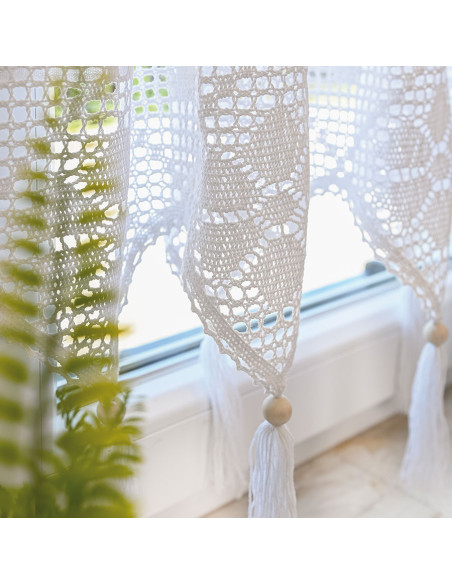 RACHELA Zazdrostka gotowa z ażurem, szerokość 100 x wysokość 90cm, kolor 001 biały 912432