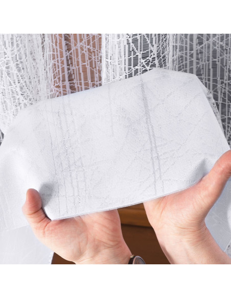 WIKTORIA Firanka żakardowa gotowa na prosto, szerokość 200 x wysokość 250cm, kolor 001 biały 018352