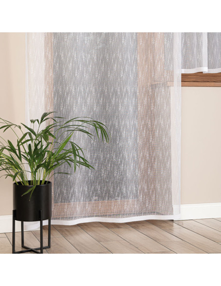 EVA Firanka żakardowa gotowa, szerokość 140 x wysokość 250cm, kolor 001 biały 146065