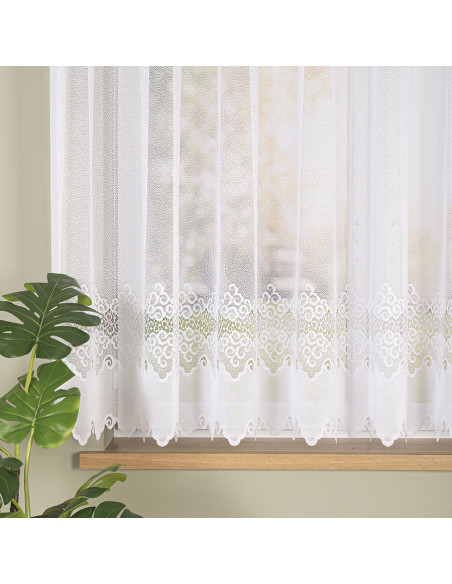 MODESTA Firanka żakardowa gotowa, szerokość 400 x wysokość 160cm, kolor 001 biały 017173