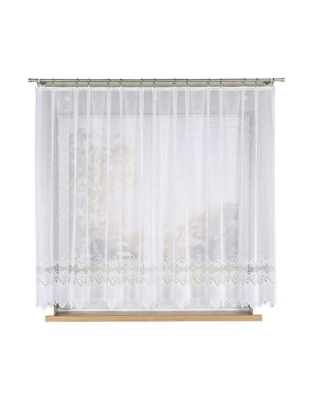 MODESTA Firanka żakardowa gotowa, szerokość 400 x wysokość 160cm, kolor 001 biały 017173