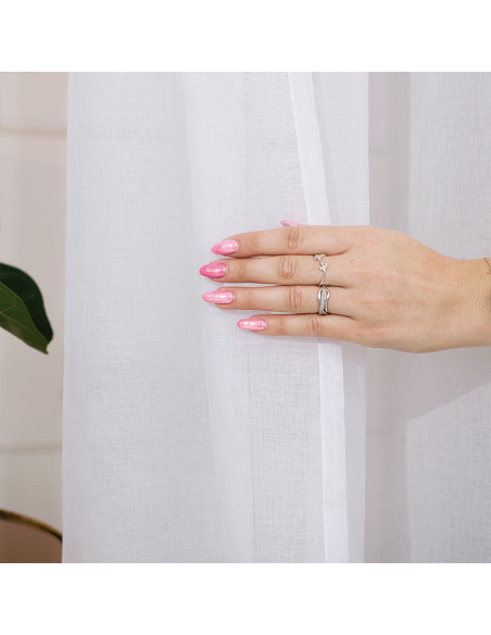 ETAMINA Firana gotowa na srebrnych przelotkach, szerokość 140 x wysokość 250cm, kolor 001 biały FG0006