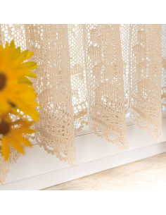 INESS Zazdrostka gotowa ażurowa, szerokość 150 x wysokość 40cm, kolor 012 kremowy 913501 2