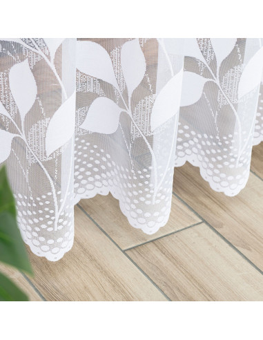 MARTYNA Firanka żakardowa gotowa na prosto, szerokość 200 x wysokość 250cm, kolor 001 biały 023083