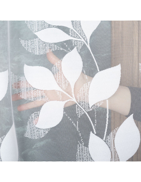 MARTYNA Firanka żakardowa gotowa na prosto, szerokość 200 x wysokość 250cm, kolor 001 biały 023083