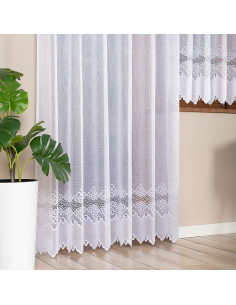MODESTA Firanka żakardowa gotowa, szerokość 200 x wysokość 250cm, kolor 001 biały 017173 2