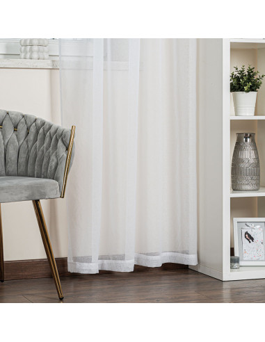 ETAMINA Firana gotowa na taśmie, szerokość 140 x wysokość 250cm, kolor 001 biały FG0003