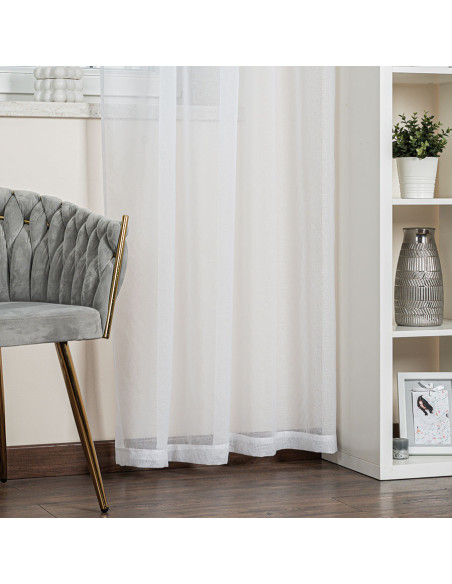 ETAMINA Firana gotowa na taśmie, szerokość 140 x wysokość 250cm, kolor 001 biały FG0003