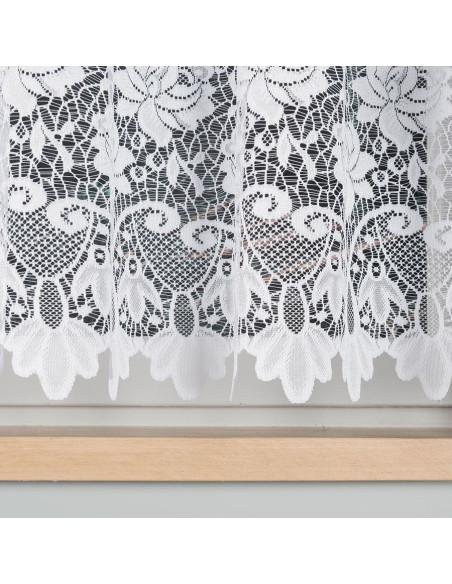 DEMETRIA Firanka żakardowa gotowa na prosto, szerokość 300 x wysokość 160cm, kolor 001 biały 017480