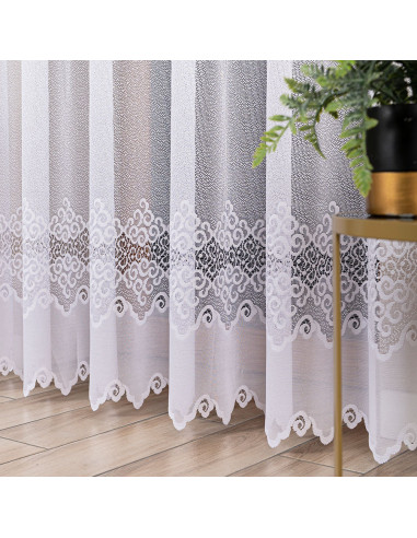 MODESTA Firanka żakardowa gotowa, szerokość 300 x wysokość 250cm, kolor 001 biały 017173