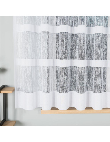 WIKTORIA Firanka żakardowa gotowa na prosto, szerokość 410 x wysokość 160cm, kolor 001 biały 018352