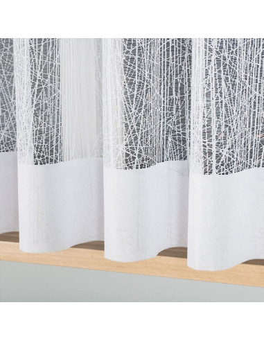 WIKTORIA Firanka żakardowa gotowa na prosto, szerokość 410 x wysokość 160cm, kolor 001 biały 018352