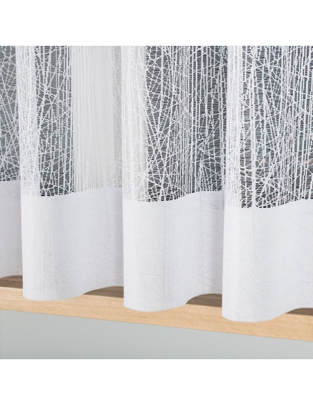 WIKTORIA Firanka żakardowa gotowa na prosto, szerokość 410 x wysokość 160cm, kolor 001 biały 018352