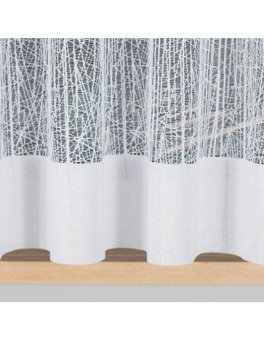 WIKTORIA Firanka żakardowa gotowa na prosto, szerokość 410 x wysokość 160cm, kolor 001 biały 018352