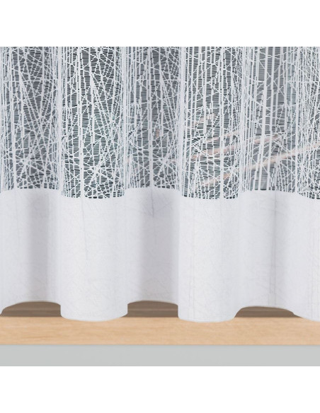 WIKTORIA Firanka żakardowa gotowa na prosto, szerokość 410 x wysokość 160cm, kolor 001 biały 018352