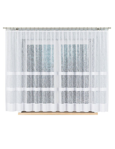 WIKTORIA Firanka żakardowa gotowa na prosto, szerokość 410 x wysokość 160cm, kolor 001 biały 018352