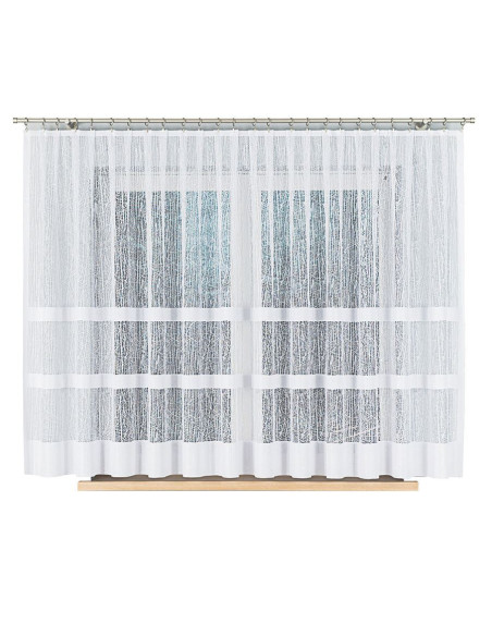 WIKTORIA Firanka żakardowa gotowa na prosto, szerokość 410 x wysokość 160cm, kolor 001 biały 018352