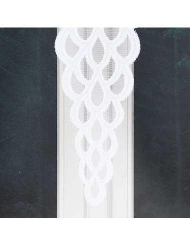 ERYKA Panel żakardowy gotowy, szerokość 160 x wysokość 140cm, kolor 001 biały 019371