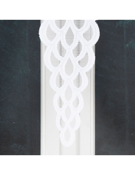 ERYKA Panel żakardowy gotowy, szerokość 160 x wysokość 140cm, kolor 001 biały 019371