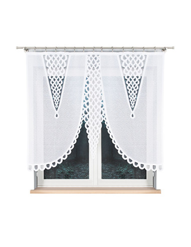 ERYKA Panel żakardowy gotowy, szerokość 160 x wysokość 140cm, kolor 001 biały 019371