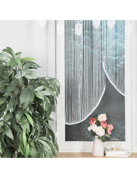 RANI Makrama żakardowa gotowa, szerokość 60 x wysokość 140cm, kolor 001 biały 001474