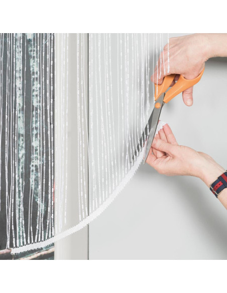 RANI Makrama żakardowa gotowa, szerokość 60 x wysokość 140cm, kolor 001 biały 001474