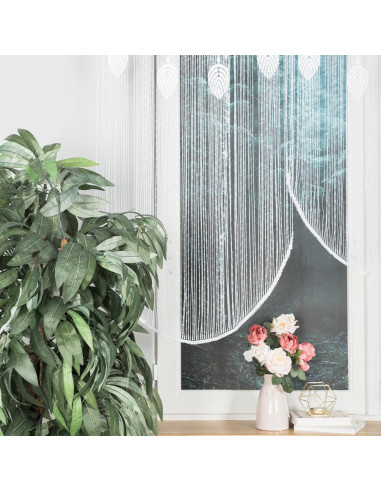 RANI Makrama żakardowa gotowa, szerokość 60 x wysokość 120cm, kolor 001 biały 001474