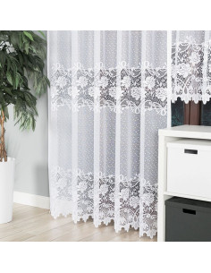 DEMETRIA Firanka żakardowa gotowa na prosto, szerokość 200 x wysokość 250cm, kolor 001 biały 017480 2