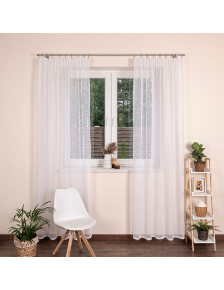 INEZ Firanka gotowa, szerokość 145 x wysokość 245cm, kolor 001 biały 017756