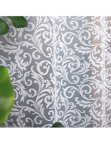 KATARZYNA Firanka żakardowa gotowa, szerokość 140cm wysokość 230cm, kolor 001 biały 022701