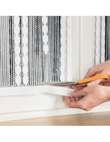 INARA Zazdrostka makramowa żakardowa gotowa, szerokość 60 x wysokość 50cm, kolor 001 biały 001470