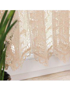 INESS Zazdrostka gotowa ażurowa, szerokość 200 x wysokość 60cm, kolor 012 kremowy 913501 2