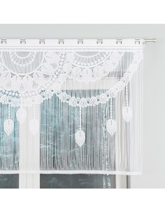 MAHIKA Makrama żakardowa gotowa, szerokość 160 x wysokość 90cm, kolor 001 biały 001475 2