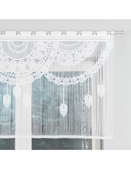 MAHIKA Makrama żakardowa gotowa, szerokość 160 x wysokość 90cm, kolor 001 biały 001475