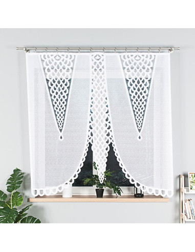 ERYKA Panel żakardowy gotowy, szerokość 160 x wysokość 160cm, kolor 001 biały 019371