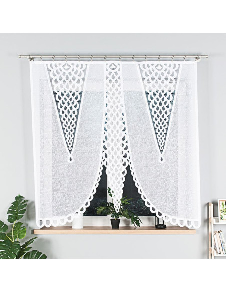 ERYKA Panel żakardowy gotowy, szerokość 160 x wysokość 160cm, kolor 001 biały 019371