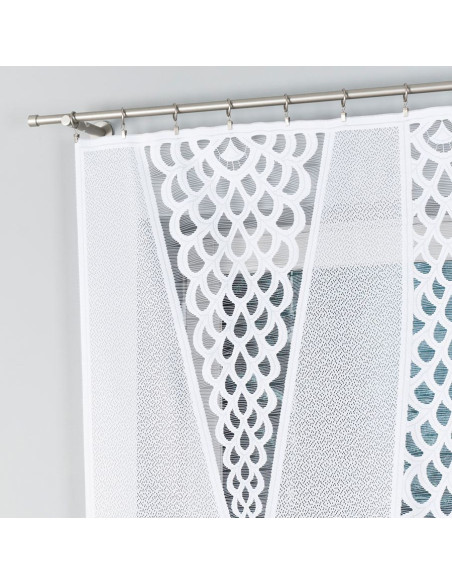 ERYKA Panel żakardowy gotowy, szerokość 160 x wysokość 160cm, kolor 001 biały 019371