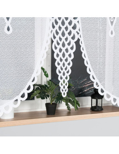 ERYKA Panel żakardowy gotowy, szerokość 160 x wysokość 160cm, kolor 001 biały 019371