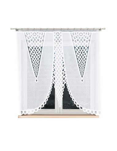 ERYKA Panel żakardowy gotowy, szerokość 160 x wysokość 160cm, kolor 001 biały 019371