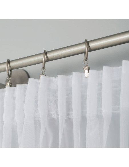 WOAL Firana gotowa na taśmie, szerokość 140 x wysokość 250cm, kolor 001 biały FG0001