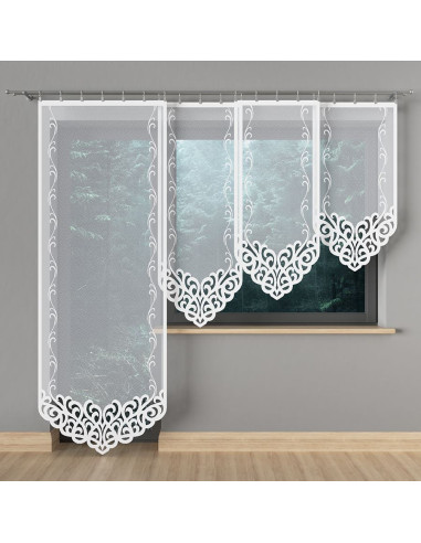 ARUN Panel żakardowy gotowy, szerokość 90 x wysokość 250cm, kolor 001 biały ARUN00