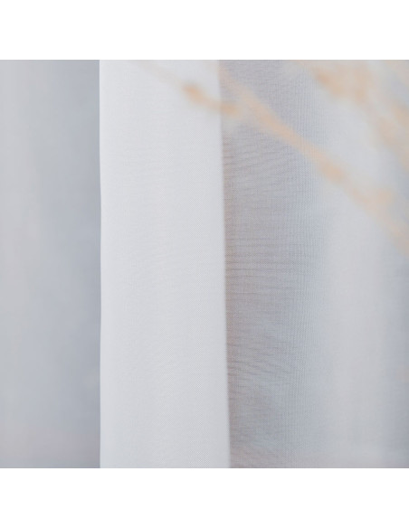 WOAL Firana gotowa na taśmie, szerokość 140 x wysokość 230cm, kolor 001 biały FG0001